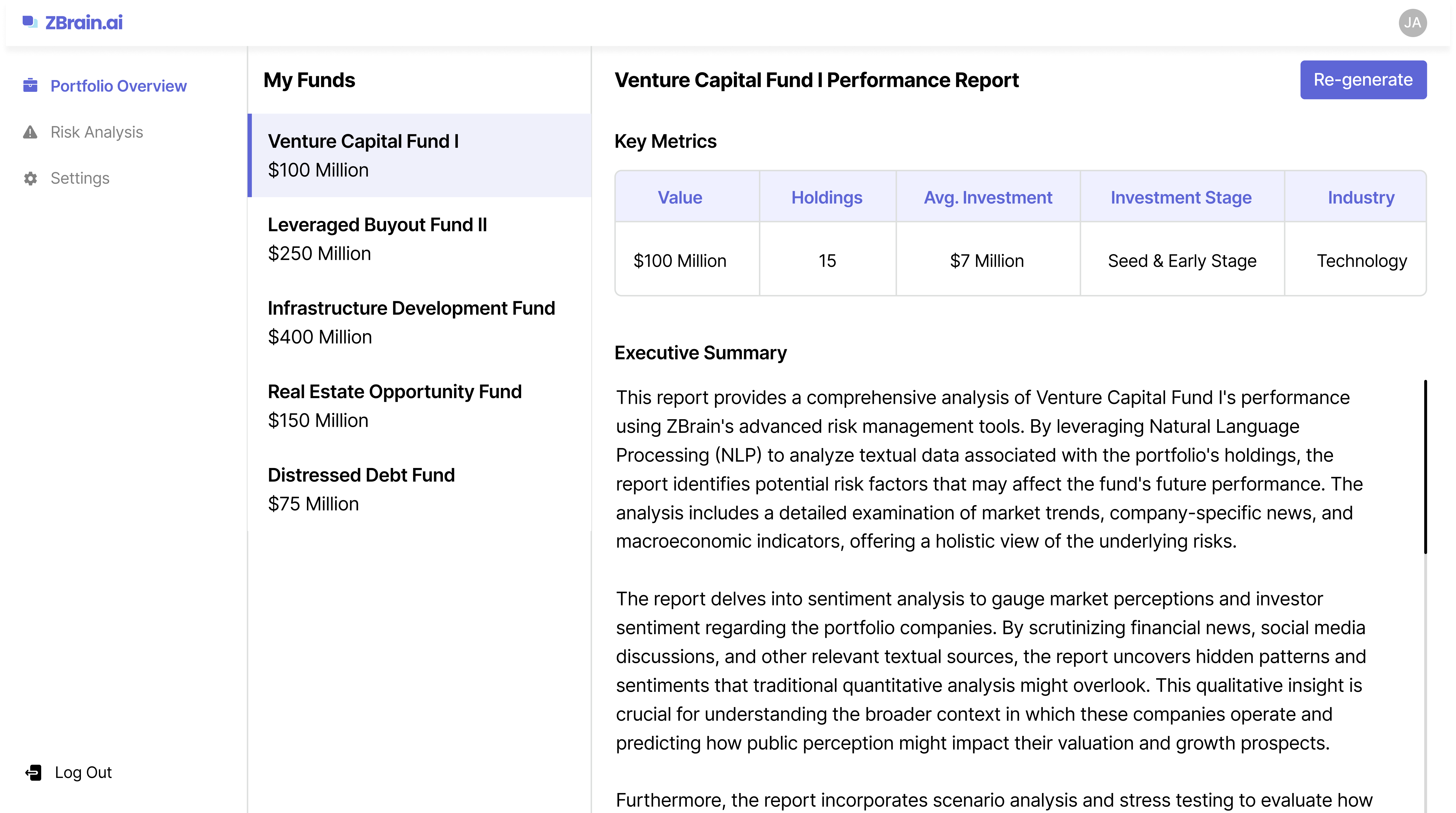 ZBrain portfolio risk trends and management